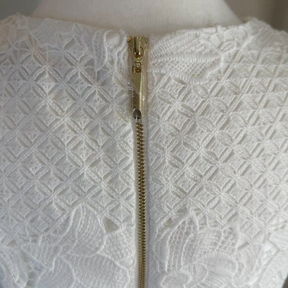 WHBM Lace Dress White with Black Sash Size 4 NWT - Picture 6 of 10